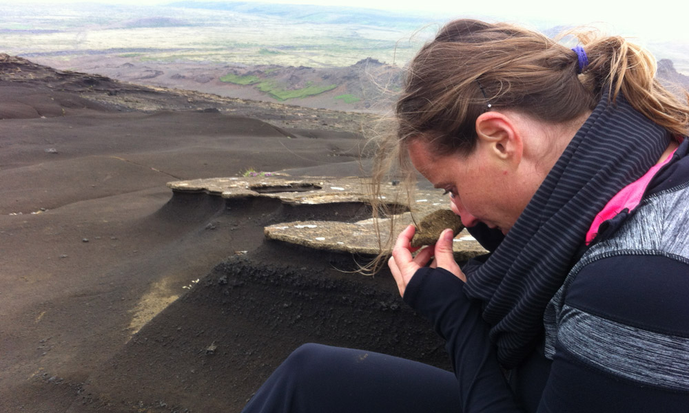 Geological sampling in Iceland