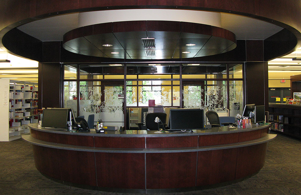 The library helpdesk in 2013