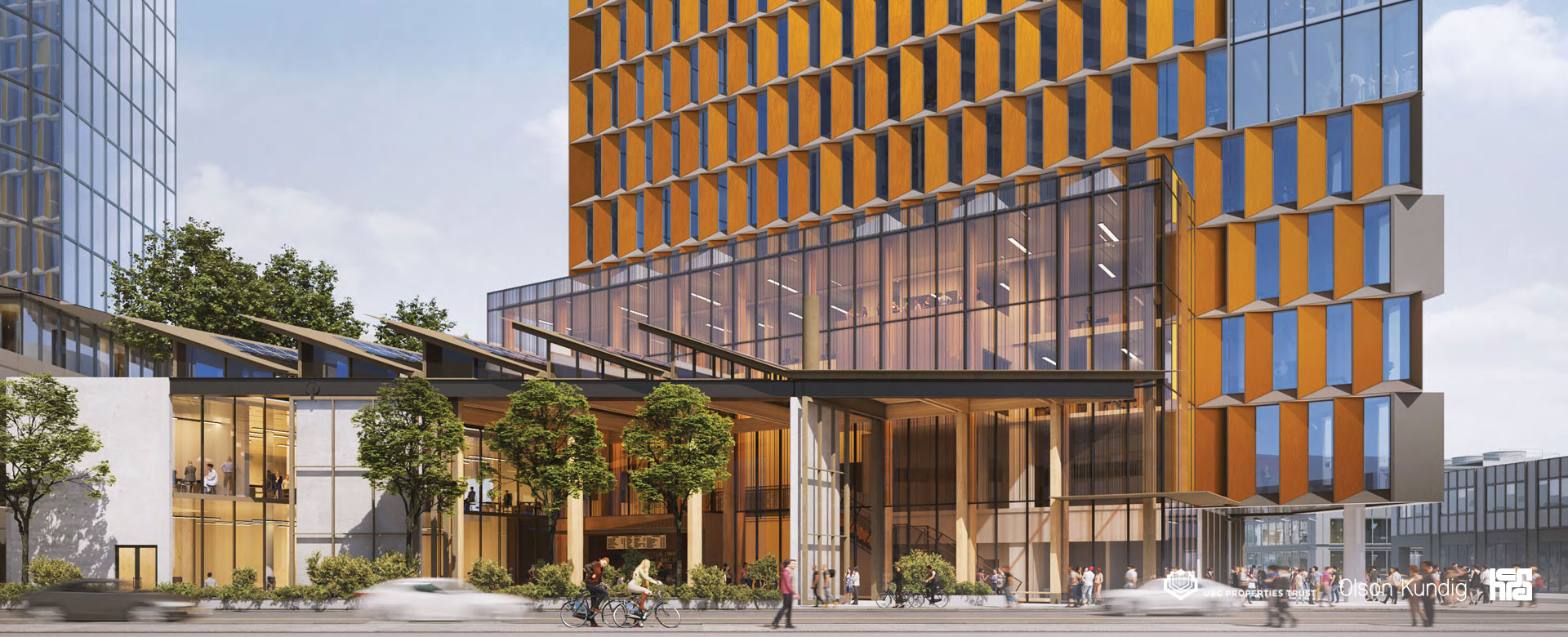 A conceptual image of the exterior of UBCO Downtown