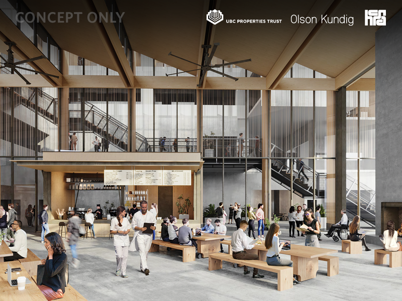 UBCO Downtown atrium cafe concept
