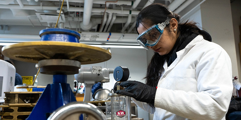 Akanksha Bhurtel in the lab