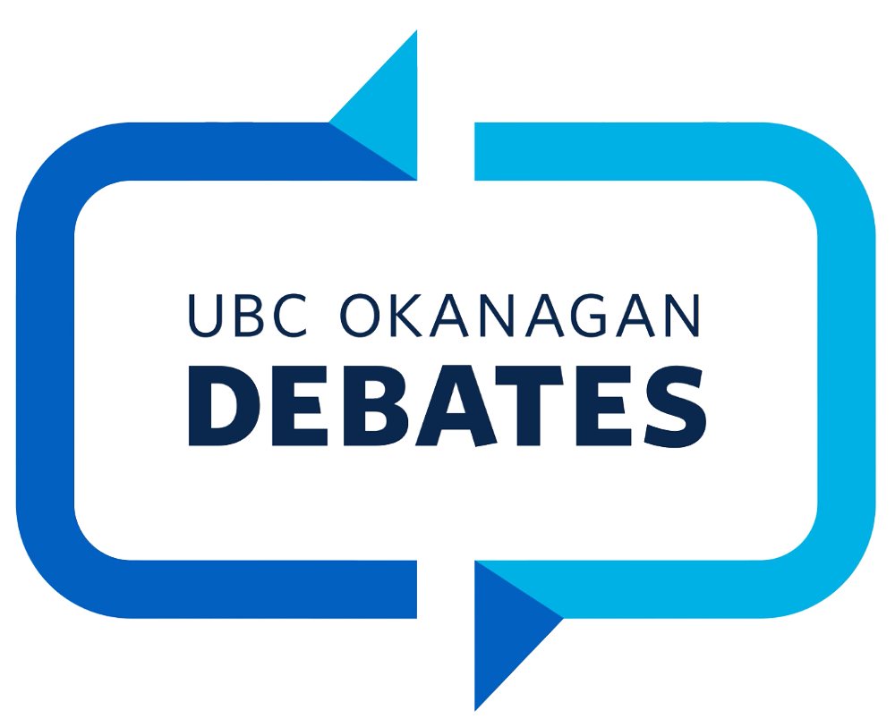 UBC Okanagan Debates logo.