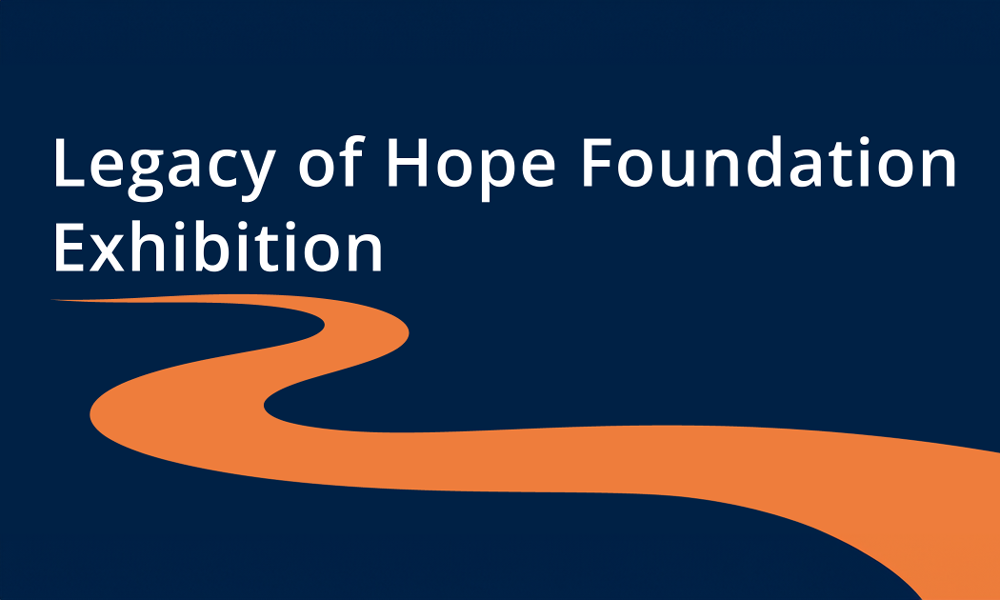 Logo for the Legacy of Hope Foundation Exhibition events.